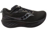 Saucony Womens Triumph 22 Comfortable Triple Black Athletic Shoes