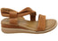 Comfortiva Marcy Womens Comfort Footbed Wide Fit Leather Sandals