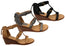 Sofft Gaige Womens Leather Wedge Sandals With Comfort Footbed