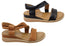 Comfortiva Marcy Womens Comfort Footbed Wide Fit Leather Sandals