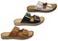 Orizonte Relaxa Womens European Leather Adjustable Slides Sandals