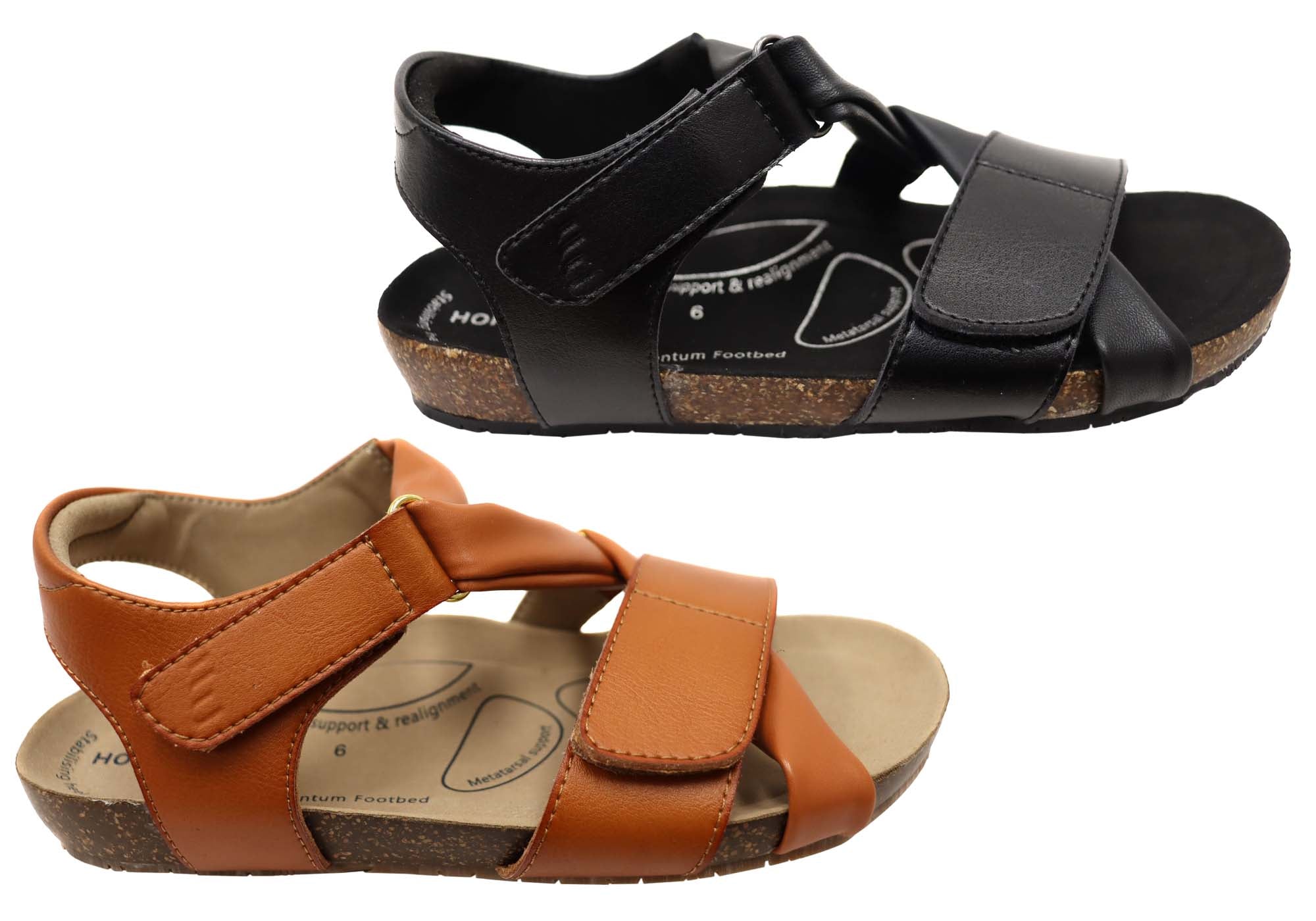 Original Penguin wide fit buckle sandals in brown faux leather | ASOS