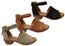 Comfortiva Newnan Womens Comfort Footbed Wide Fit Leather Sandals