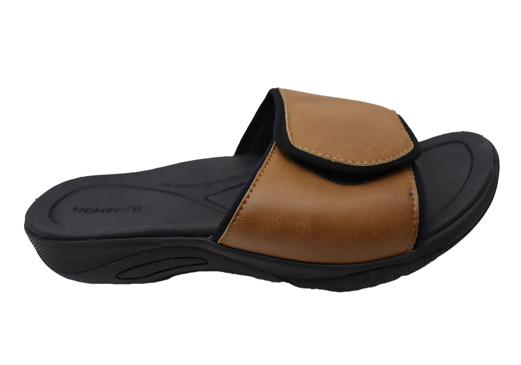 Mens wide fashion slides