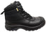 KingGee Black Mens Tradie Zip Lace Composite Safety Work Boots