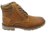 Natural Comfort Lukas Mens Leather Comfortable Lace Up Boots