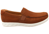 ECCO S Lite Moc Mens Nubuck Leather Moccasin Loafers