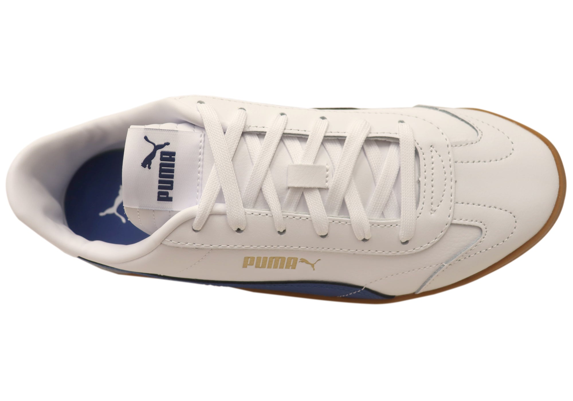 Puma Mens Club 5v5 Comfortable Leather Lace Up Sneakers