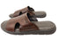 Democrata Jeff Mens Leather Comfortable Slide Sandals Made In Brazil