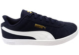 Puma Mens Club II Comfortable Leather Lace Up Sneakers