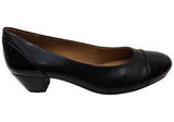 Wide Steps Acton Womens Leather Court Shoes