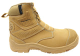 KingGee Mens Bennu Pro 6 Comfortable Leather Work Boots Wheat