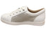 Homyped Womens Lotti Lace White Leather Wide Fit Casual Shoes