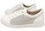 Homyped Womens Lotti Lace White Leather Wide Fit Casual Shoes