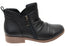 Hush Puppies Chalet Womens Comfortable Black Leather Ankle Boots