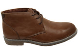 Hush Puppies Terminal Mens Extra Wide Width Brown Leather Boots