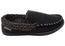 Dearfoam Mens Eli Microsuede Moccasin With Whipstitch Slippers