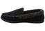 Dearfoam Mens Eli Microsuede Moccasin With Whipstitch Slippers