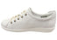 ECCO Womens Comfortable Leather Soft 2.0 Sneakers Shoes