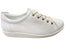 ECCO Womens Comfortable Leather Soft 2.0 Sneakers Shoes