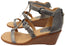 Sofft Gaige Womens Leather Wedge Sandals With Comfort Footbed