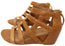 Sofft Rio II Womens Leather Wedge Sandals With Comfort Footbed