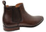 Florsheim Mens EE Extra Wide Leather Barret Plain Toe Chelsea Boots