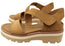 Sofft Pru Womens Leather Sandals With Cushioned Comfort Footbed