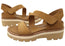 Sofft Pru Womens Leather Sandals With Cushioned Comfort Footbed