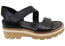 Sofft Pru Womens Leather Sandals With Cushioned Comfort Footbed