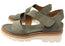 Sofft Pru Womens Leather Wedge Sandals With Cushioned Comfort Footbed