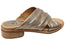 Sofft Fallon Womens Leather Slides Sandals With Comfort Footbed