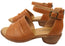 Comfortiva Newnan Womens Comfort Footbed Wide Fit Leather Sandals