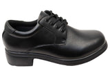 Grosby Ellery Womens Leather Lace Up School Shoes