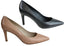 RMK Abra Womens Mid Heel Leather Pointed Toe Pump Shoes