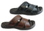 Pegada Belmain Mens Leather Cushioned Slide Sandals Made In Brazil