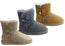 Grosby Button Ugg Womens Warm Comfort Boots With Sheepskin Lining