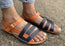 Andacco Aprili Womens Comfortable Flat Leather Sandals Made In Brazil