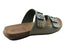 New Face Silvan Womens Comfort Leather Slides Sandals Made In Brazil