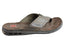 Pegada Villa Mens Leather Cushioned Thongs Sandals Made In Brazil