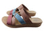 New Face Anza Womens Comfort Leather Slides Sandals Made In Brazil