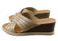 New Face Tory Womens Leather Wedge Slides Sandals Made In Brazil