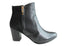 Dazzani Janine Womens Comfort Leather Heel Ankle Boots Made In Brazil