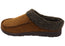 Dearfoam Mens Brendan Microfiber Suede Clog with Whipstitch Slippers