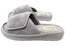 Dearfoams Mens Comfortable Collin Terry Adjustable Slide Slippers