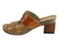 Andacco Meadow Womens Leather Mid Heel Slides Sandals Made In Brazil