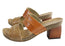 Andacco Meadow Womens Leather Mid Heel Slides Sandals Made In Brazil