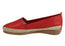 Flex & Go Womens Comfortable Espadrille Leather Flats Made In Portugal