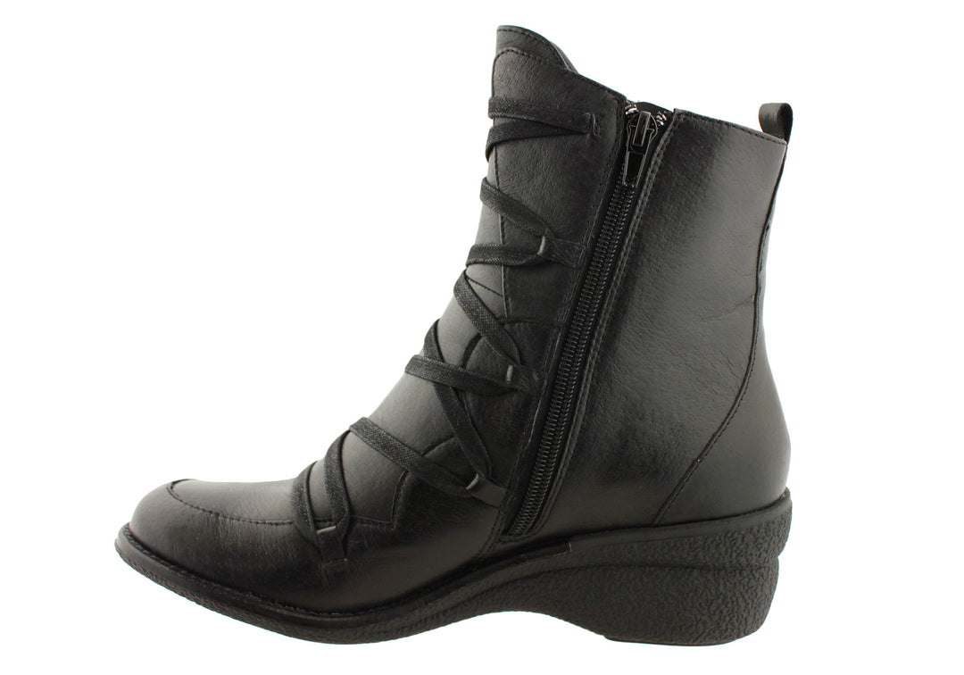 Miz Mooz Octavia Womens Premium Leather Boots – Brand House Direct