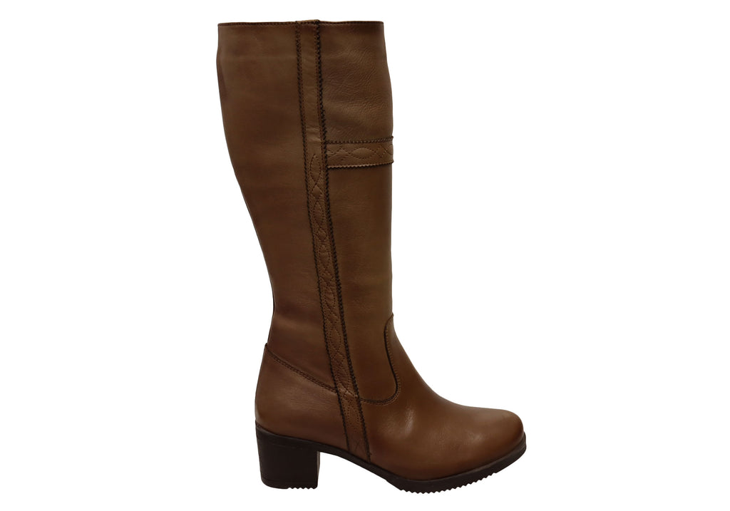 Orizonte Womens Expo Leather Knee High Boots Brand House Direct